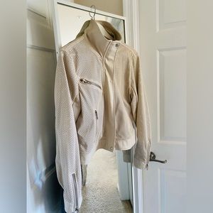 Moto jacket bought at Anthropologie, pale blush pink size M (US 8), faux leather